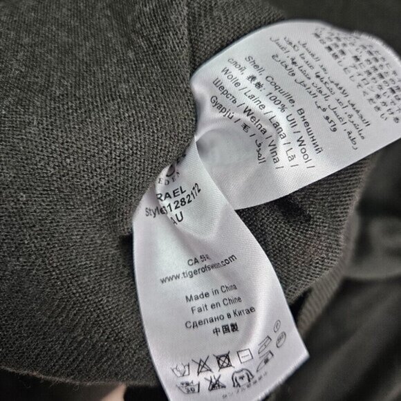 Tiger Of Sweden Fine Italian Yarn Sweater Mens Size L Green Pullover Long Sleeve - Picture 7 of 10